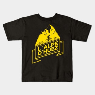 L'Alpe D'Huez Road Cycling Mountain Climb Kids T-Shirt